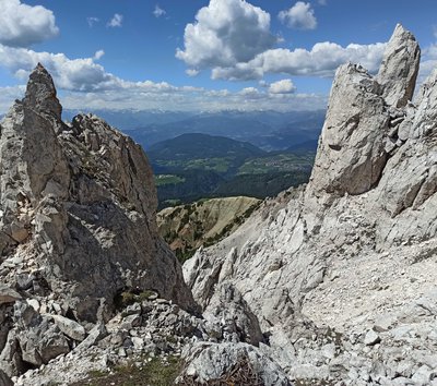 Corno Bianco cima rocce