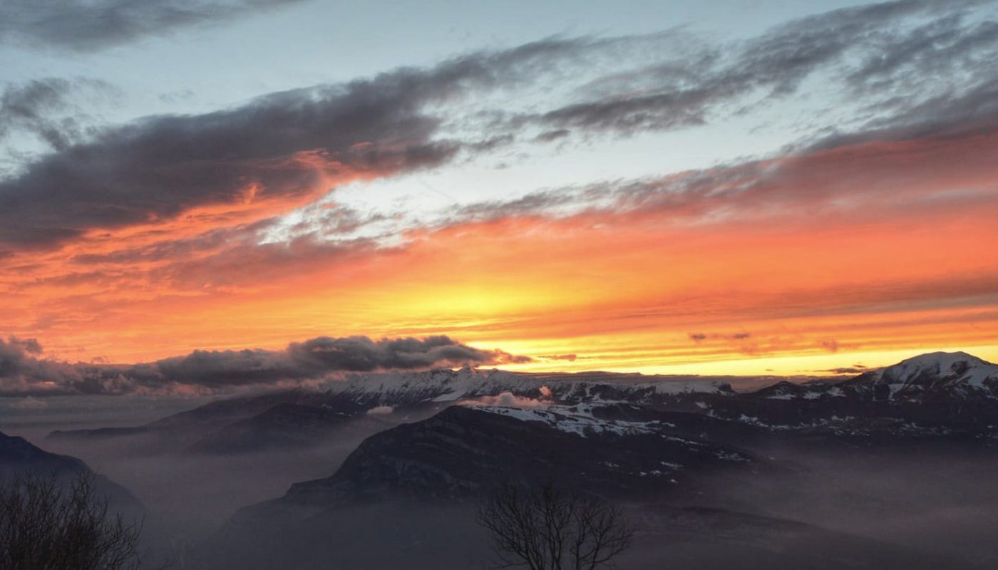 Zugna Tramonto Neve