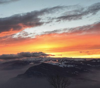 Zugna Tramonto Neve