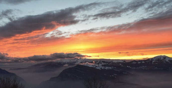 Zugna Tramonto Neve