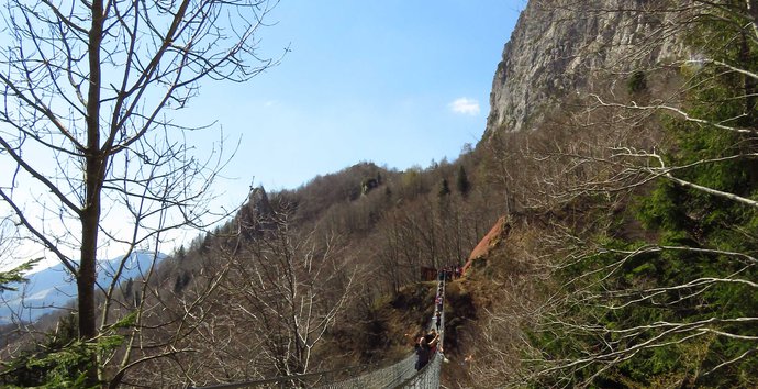 Ponte tibetano delle Piccole Dolomiti